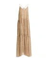 Jijil Woman Maxi Dress Sand Size 10 Polyester In Beige