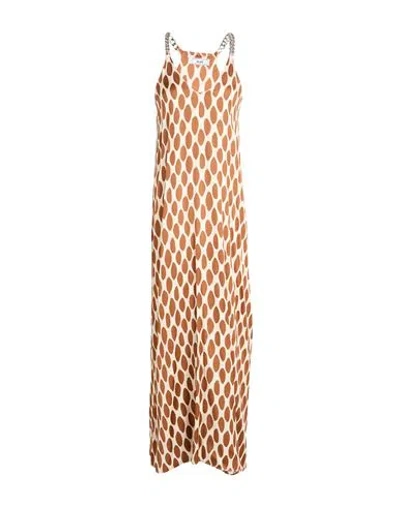 Jijil Woman Maxi Dress Tan Size 6 Viscose In Gold