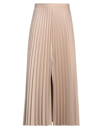 Jijil Woman Maxi Skirt Beige Size 6 Polyester, Viscose, Elastane
