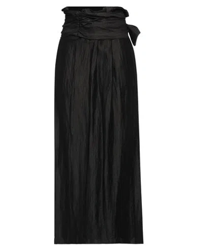 Jijil Woman Maxi Skirt Black Size 4 Linen, Polyamide