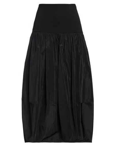 Jijil Woman Maxi Skirt Black Size 4 Polyester, Cotton
