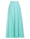 Jijil Woman Maxi Skirt Light Green Size 8 Cotton In Blue