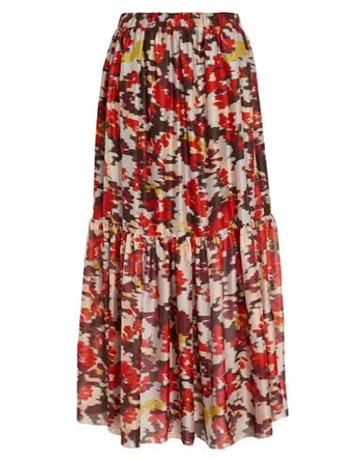 Jijil Woman Maxi Skirt Red Size 8 Polyester