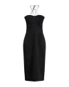 Jijil Woman Midi Dress Black Size 10 Cotton, Elastane