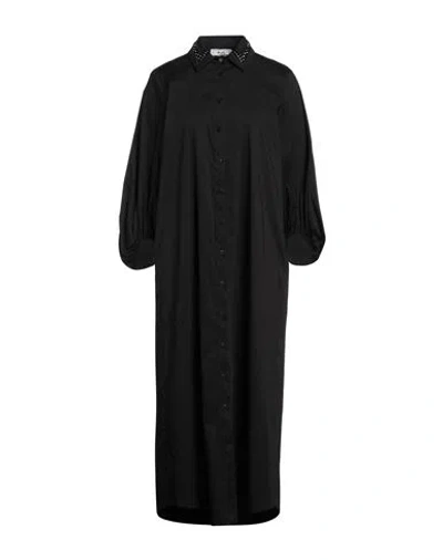 Jijil Woman Midi Dress Black Size 4 Cotton, Polyamide, Elastane