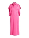 Jijil Woman Midi Dress Fuchsia Size 8 Viscose, Polyamide, Elastane In Pink