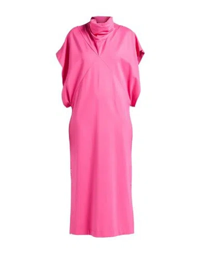 Jijil Woman Midi Dress Fuchsia Size 8 Viscose, Polyamide, Elastane In Pink