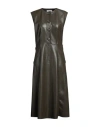 Jijil Woman Midi Dress Military Green Size 6 Polyester, Polyurethane In Green
