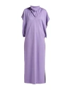 Jijil Woman Midi Dress Purple Size 10 Viscose, Polyamide, Elastane In Metallic