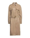 Jijil Woman Midi Dress Sand Size 8 Polyester, Polyurethane Coated In Beige