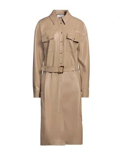 Jijil Woman Midi Dress Sand Size 8 Polyester, Polyurethane Coated In Beige