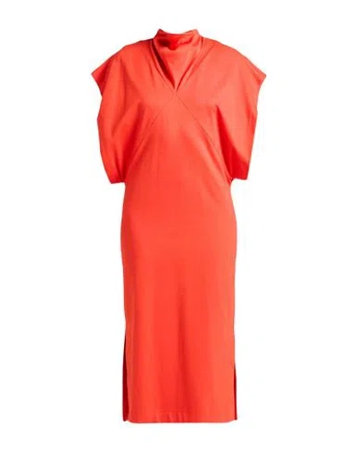Jijil Woman Midi Dress Tomato Red Size 4 Viscose, Polyamide, Elastane