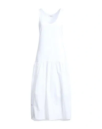Jijil Woman Midi Dress White Size 10 Cotton, Polyamide, Elastane