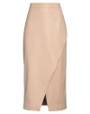 Jijil Woman Midi Skirt Beige Size 4 Polyester, Polyurethane Coated In Beige