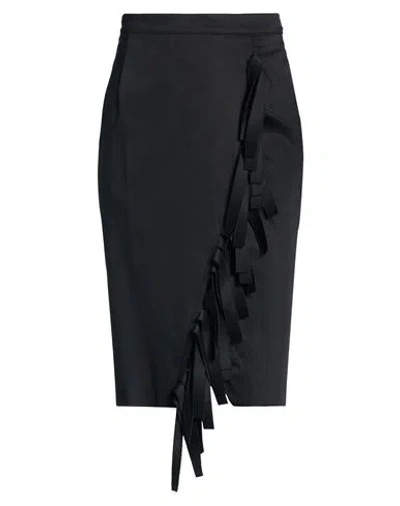Jijil Woman Midi Skirt Black Size 2 Cotton, Elastane