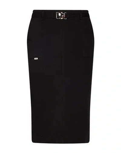 Jijil Woman Midi Skirt Black Size 6 Cotton, Polyester
