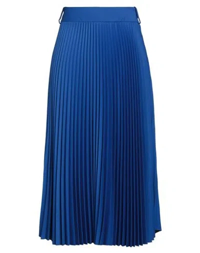 Jijil Woman Midi Skirt Blue Size 12 Polyester, Viscose, Elastane