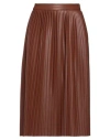 JIJIL JIJIL WOMAN MIDI SKIRT BROWN SIZE 10 POLYESTER, POLYURETHANE