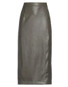 Jijil Woman Midi Skirt Dark Green Size 8 Polyester, Polyurethane Coated In Green