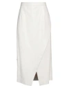 Jijil Woman Midi Skirt Ivory Size 8 Polyester, Polyurethane Coated In White