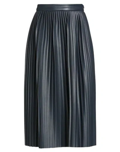 Jijil Woman Midi Skirt Midnight Blue Size 10 Polyester, Polyurethane