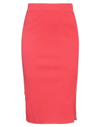 Jijil Woman Midi Skirt Red Size 4 Polyamide, Elastane