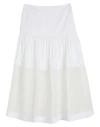 Jijil Woman Midi Skirt White Size 6 Cotton, Polyamide, Elastane
