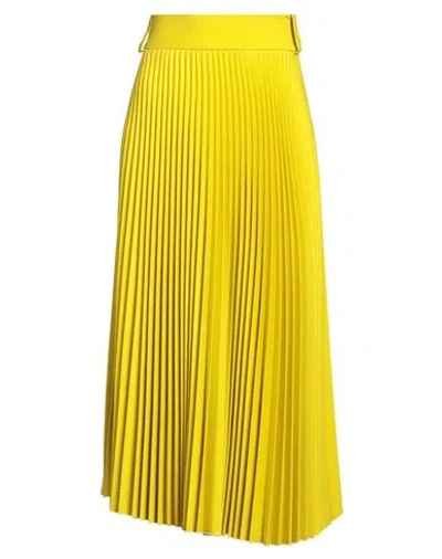 Jijil Woman Midi Skirt Yellow Size 8 Polyester, Viscose, Elastane