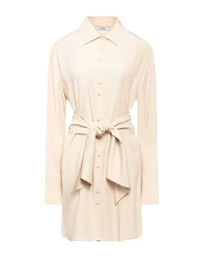 Jijil Woman Mini Dress Beige Size 6 Acetate, Silk