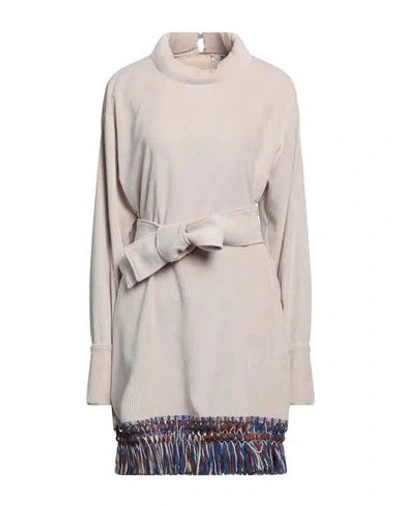 Jijil Woman Mini Dress Beige Size 6 Polyester, Polyimide, Elastane