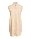 Jijil Woman Mini Dress Beige Size 8 Cotton, Polyamide, Elastane In Neutral
