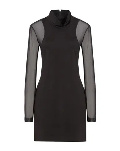 Jijil Woman Mini Dress Black Size 10 Viscose, Polyamide, Elastane