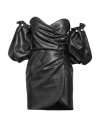 Jijil Woman Mini Dress Black Size 6 Polyester, Polyurethane Coated