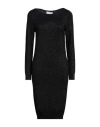 Jijil Woman Mini Dress Black Size 6 Viscose, Polyamide, Polyester, Metallic Fiber In Black