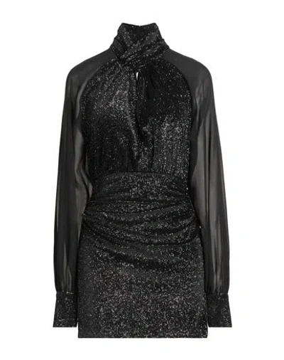 JIJIL JIJIL WOMAN MINI DRESS BLACK SIZE 8 POLYESTER, ELASTANE