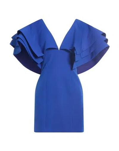 Jijil Woman Mini Dress Bright Blue Size 8 Polyester, Elastane