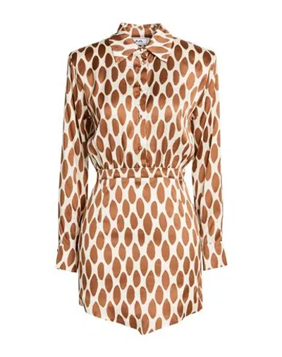 Jijil Woman Mini Dress Brown Size 2 Viscose In Gold