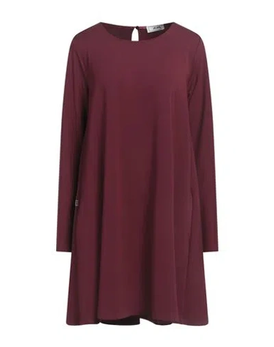 Jijil Woman Mini Dress Burgundy Size 4 Polyester, Elastane