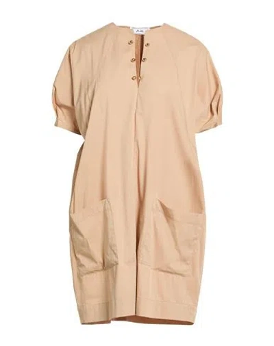 Jijil Woman Mini Dress Camel Size 4 Cotton, Polyamide, Elastane In Brown