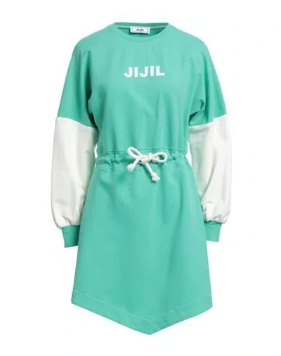 Jijil Woman Mini Dress Emerald Green Size 4 Cotton, Elastane