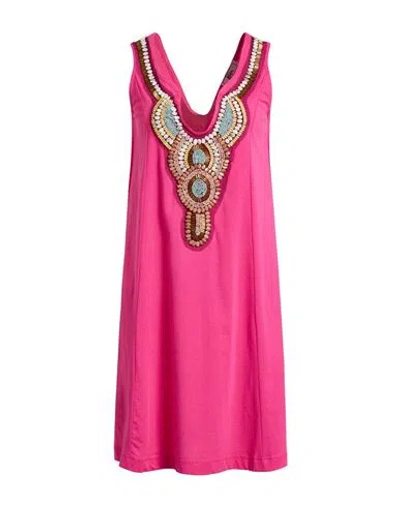 Jijil Woman Mini Dress Fuchsia Size 6 Cotton In Pink