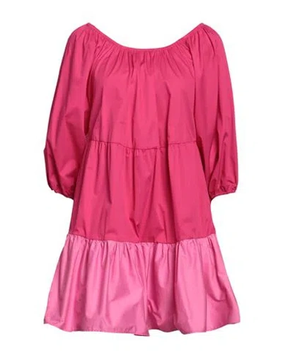 Jijil Woman Mini Dress Fuchsia Size 6 Cotton, Polyamide, Elastane In Pink