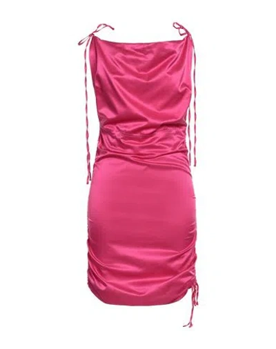 Jijil Woman Mini Dress Fuchsia Size 6 Cotton, Silk, Elastane In Pink