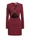 Jijil Woman Mini Dress Garnet Size 4 Polyester, Elastane In Red