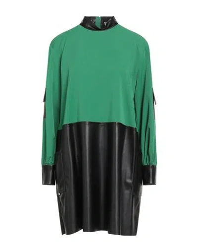 Jijil Woman Mini Dress Green Size 12 Polyester, Viscose, Elastane