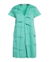 Jijil Woman Mini Dress Green Size 6 Cotton, Polyamide, Nylon