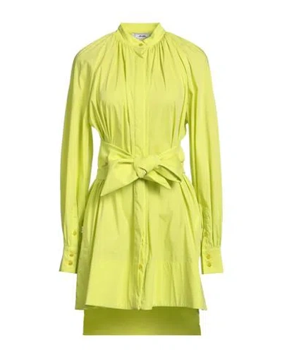 Jijil Woman Mini Dress Lime Green Size 2 Cotton, Polyamide, Elastane