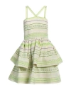 Jijil Woman Mini Dress Lime Green Size 8 Cotton, Polyester In Green