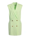 Jijil Woman Mini Dress Lime Green Size 8 Cotton, Polyester In Green