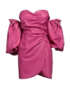 Jijil Woman Mini Dress Magenta Size 10 Polyester, Polyurethane Coated